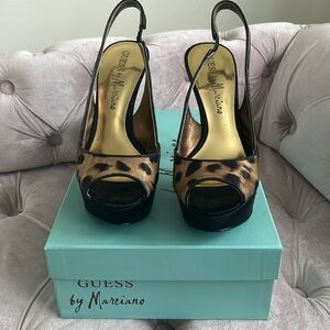 Platform Animal Print Pumps